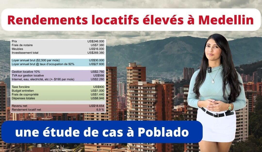 Quels sont les rendements locatifs à Medellin en Colombie?
