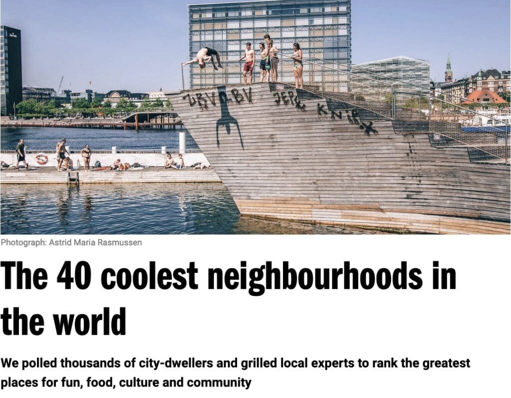 top 40 des quartiers les plus cool du monde par le magazine Time Out